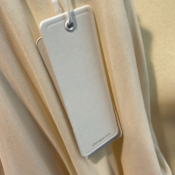 SHONA JOY LA LUNE FULL SLEEVE WRAP MIDI DRESS in CREAM - Picture 15 of 16